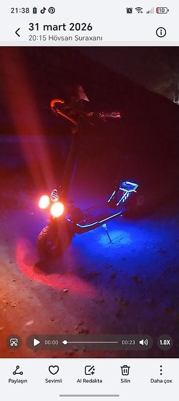 Yeni Elektrik samokat 9", 351 - 500 Vt, > 45 km/s, Ödənişli çatdırılma