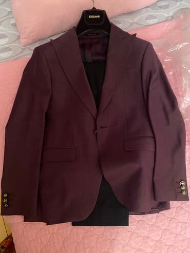 kişi ucun klassik qara kostyum: Kostyum, Yay, Emiland, rəng - Qırmızı — 1