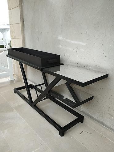 bağ mebelləri: Metall karkaslı barbekü/şamdan üçün servis konsolu - Material: qalın — 1