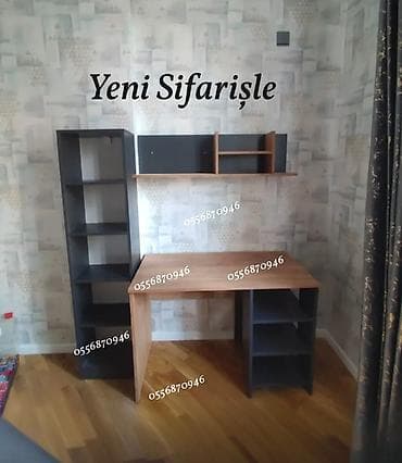 kitab skafi: Oğlan və qız üçün, Yeni, Siyirməli, Yazı masası, Stulsuz — 3