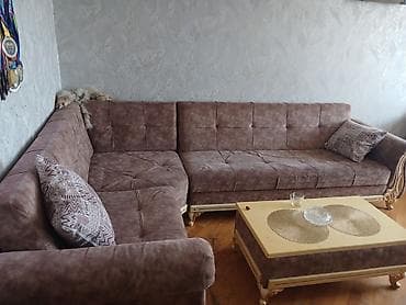 kreditle kunc divanlar: Künc divan dəsti - L‑şəkilli böyük künc divan: yumşaq oturacaq və — 1