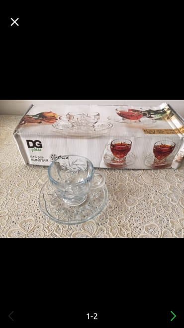 армуды купить в баку: Qəhvə dəsti, rəng - Ağ — 1