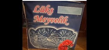 Lüks Meyvelik – xrustal meyvə qabı - Material: qalın şüşə/xrustal - — 1