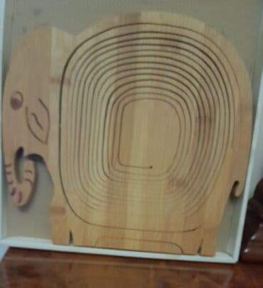 diklərin qiyməti: Fil formasında meyvəqabı. materialı taxta, açılıb yığılandır, əl — 2