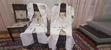 ağ baş: Taekvondo/Cüdo üçün 2 ədəd ağ idman geyimi dəsti - Brend: Ten Stars — 1