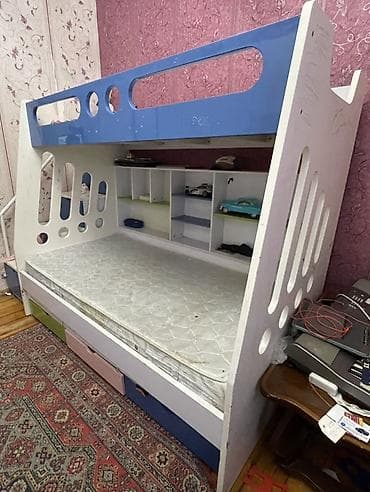matras aliram: Uşaq üçün iki qatlı modul çarpayıu - Aşağı hissə: geniş bir — 4