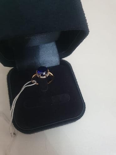 kehraba uzuk: Üzük, Sarı qızıl, 585 Əyar, Sapfir — 3