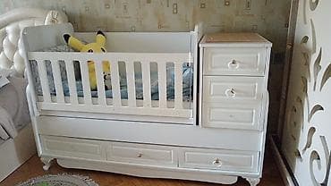 bəbək: Uşaq beşiyi – çoxfunksiyalı model Ali-Bebe Firmasinin - Rəng: ağ — 1