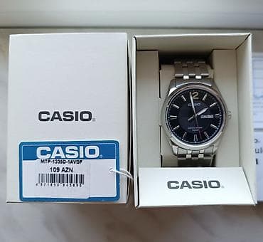 dini saat: Casio kişi qol saatı - Model: MTP seriyası (arxa qapaqda MTP-1383 — 5