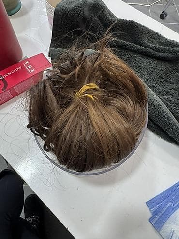 qelyan ucuz: Təbii insan saçı – bir dəstə - Rəng: isti açıq-qəhvəyi/kastan - — 1