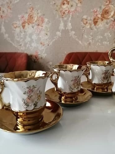 set qablari: Çay dəsti, rəng - Ağ, Keramika, 5 nəfərlik — 3