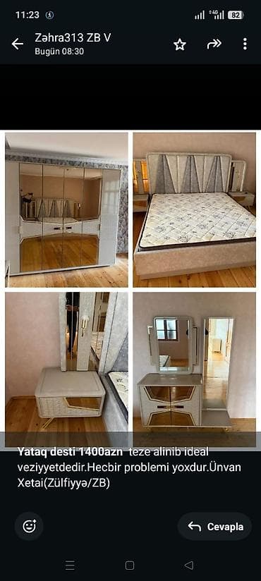 *Yataq desti 1400azn* teze alinib ideal veziyyetdedir.Hecbir problemi