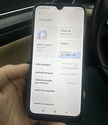 irşad electronics xiaomi redmi note 8: Redmi Note 8T, 64 GB, rəng - Qara, Barmaq izi — 1