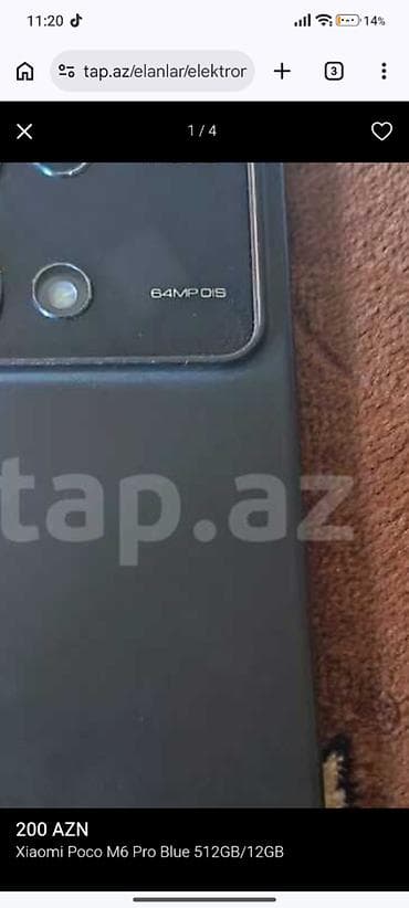 playstation 4 pro satilir: Poco M6 Pro 4G, 512 GB, rəng - Göy, Sensor — 4