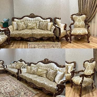 ikinci el stolar: İşlənmiş, Divan, 2 kreslo — 1