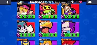 x96 max: Brawl Stars oyun hesabı - Kupa: 30,735 - Dəyərlilər: 94/100 döyüşçü — 9