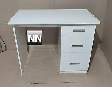 Для девочки и мальчика, Новый, С выдвижными ящиками, Письменный стол, Без стульев