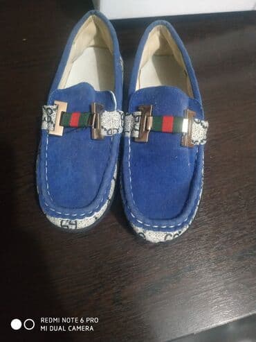 Mavi mokasin tipli uşaq ayaqqabısı - Material: üst hissə yumşaq süet