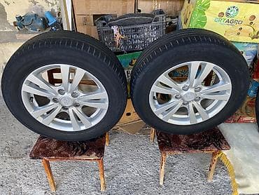 avtomobil sukanı: Hyundai orijinal yüngül lehimli disk + təkər komplekti (4 ədəd) - — 2