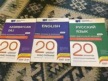 Bu üç sinağ kitabi satilir.Rus dili,İngilis dili ve Azərbaycan