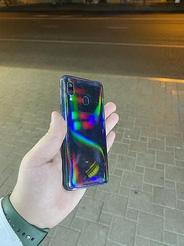 Samsung Galaxy A40, 64 GB, rəng - Qara, Barmaq izi, Face ID