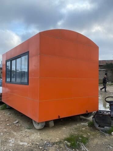 алтын касса: Portativ ticarət köşkü / modul konteyner - Rəng: parlaq narıncı — 2