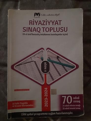 velosiped per page 40: Riyaziyyat Testlər 11-ci sinif, DİM, 2-ci hissə, 2024 il — 1