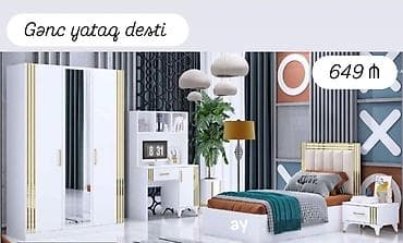 Sifarişlə ev mebeli: *Gənc Yataq Dəsti*– Yeni, Sifarişlə Hazırlanır 🛏️ ✔️ Rəng seçimi — 1