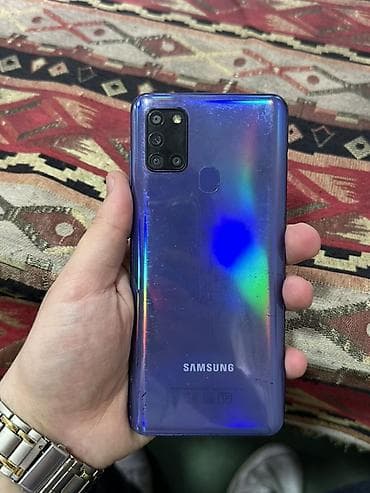 Samsung Galaxy A21S, 32 GB, rəng - Mavi, Barmaq izi lalafo.az -da Samsung Galaxy A21S, 32 GB, rəng - Mavi, Barmaq izi