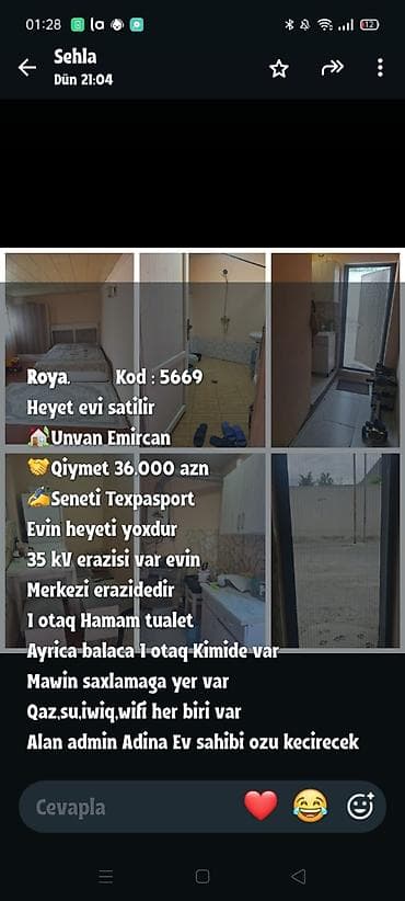 kiraye evller: 1 otaqlı, 35 kv. m, Kredit yoxdur, Yeni təmirli — 2