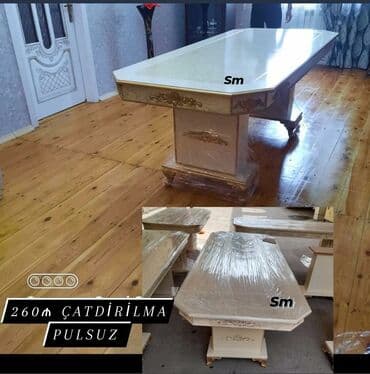 стол кухонный: Прямоугольный стол, Для гостиной, C гарантией — 8