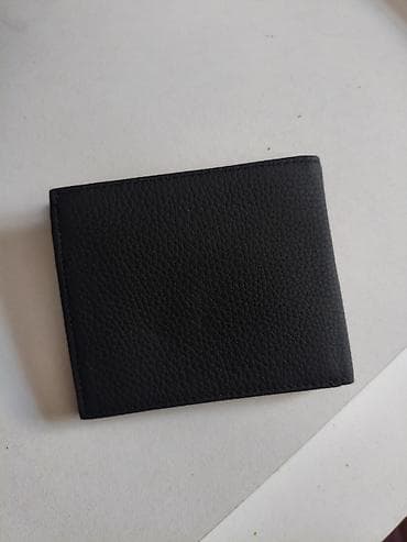 Portmone, pulqabıları: Qara deri kişi pulqabsi baha qiymete alinib deyerinden ucuz satilir — 1
