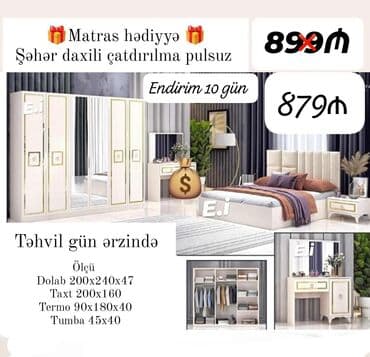 qonaq otagi ucun xalcalar: Yataq desti rəng seçimi var matras 🎁 — 1