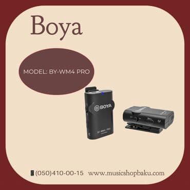 bluetooth mikrafon: Boya mikrofonu Model: BY-WM4 PRO 🚚Çatdırılma xidməti mövcuddur — 1