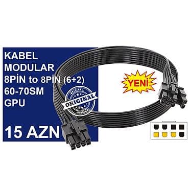 Elektronika: Kabellər "8PİN MALE to 8PİN MALE Original” MƏHSULLAR TAM ORİGİNALDIR — 4