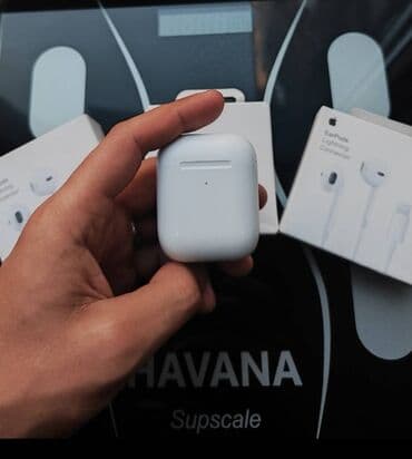 Наушники: AirPods2 Original Kontakt Homdan 349azn-e alınıb,indi ehtiyac var deyə — 2