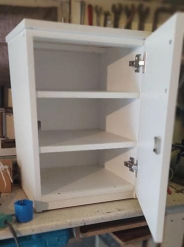 Мебель для дома: Açarla kilidlənən ağ dolab - Material: ağ laminat/LDSP səthli taxta — 2