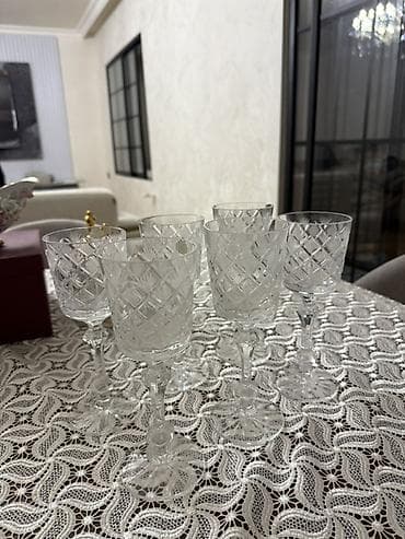 çaxır qabı: Qədəhlər, rəng - Ağ, Şüşə, 6 ədədli dəst — 1