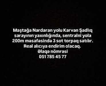 3 sot, Mülkiyyətçi, Kupça (Çıxarış) lalafo.az -da 3 sot, Mülkiyyətçi, Kupça (Çıxarış)