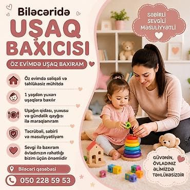 usaga baxmaq: Biləcəridə uşaq baxıcısı xidməti - Öz evimdə səliqəli və təhlükəsiz — 1