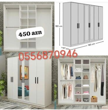 qiz ucun kravatlar: Yeni, Açılan, 5 qapı Düz dolab, Qarderob, paltar dolabı, Azərbaycan — 9