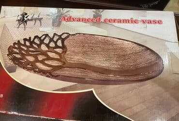 qab qaşıq: Boşqablar, rəng - Qızılı, Keramika — 3