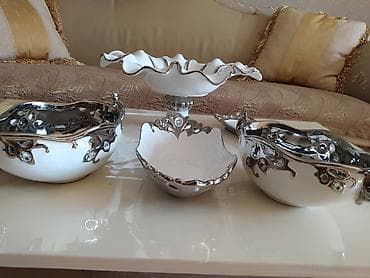 cayni servis: Nahar dəsti, rəng - Ağ, Farfor — 10