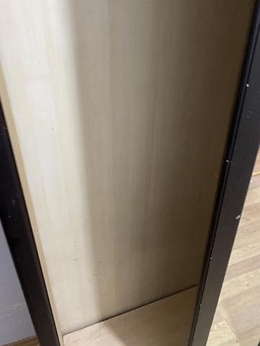 ofis dolabi: 2 qapılı, Güzgülü, Qəhvəyi, Kupe, Düz dolab — 4