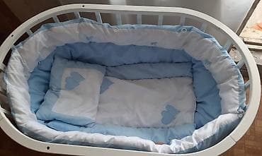 stol stul metbex: Oğlan və qız üçün, Yumru, Beşik, Dəst ilə, Matras ilə, Yellənmə mexanizm ilə — 2