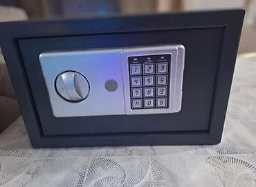 Elektron şifrə ilə seyf - Kompakt metal seyf – ev və ofis üçün. - Ön — 2