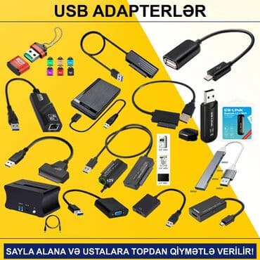 USB Adapterlər SAYLA ALANA VƏ USTALARA TOPDAN QİYMƏTLƏ VERİLİR!