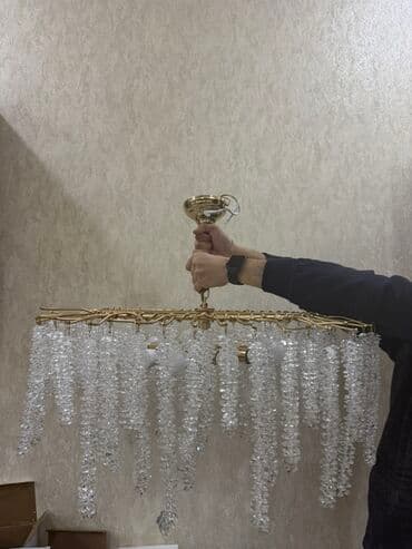 listur alti: Çılçıraq, 3 lampa, Xrustal — 1