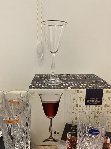 Qab-qacaq və mətbəx ləvazimatları: Çay dəsti, Xrustal — 3