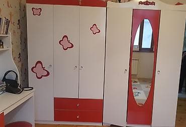 embawood tek carpayilar: Qız üçün, İşlənmiş, 3 qapılı, Açılan, Düz dolab — 6